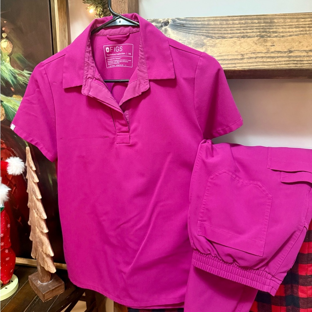 Figs Vibrant Pink Scrub Ensemble